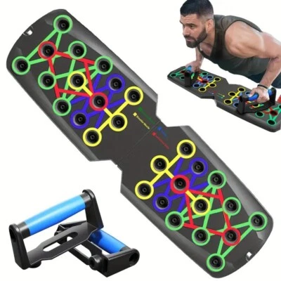 28 in 1 Push Up Rack Board System Fitness Workout Train Home Gym Exercise Stands - Image 1 of 4