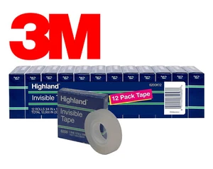 Paquete de 12 - Cinta Invisible 3M Highland 1" Núcleo 3/4" x 1296" - Imagen 1 de 1