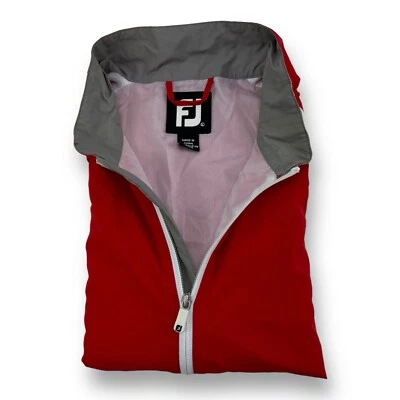 FootJoy Men's Large Red ½ Zip Nylon Golf Pullover Windbreaker Jacket - Image 1 of 4