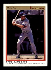 1991 O-Pee-Chee Premier Baseball Card #103 Ryne Sandberg Chicago Cubs HOF
