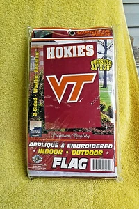 BRANDNEUE BESTICKTE VIRGINIA TECH HOKIES 44"x 28" INDOOR/OUTDOOR 2-SEITIGE FLAGGE! - Bild 1 von 6