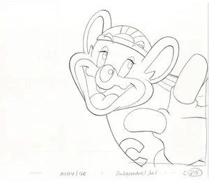 Chuck E Cheese Pizza Commercial Production Animation Cel Drawing 2005 E-027 - Picture 1 of 1