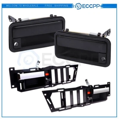 Maçaneta de porta interna externa dianteira LH e RH conjunto de 2 pares para caminhão Chevy GMC 88-94 - Imagem 1 de 4