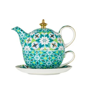 T2 Bone China Magic Carpet Remix Tea For One Pink/Teal T/pot 450ml Cup 250ml - Foto 1 di 4