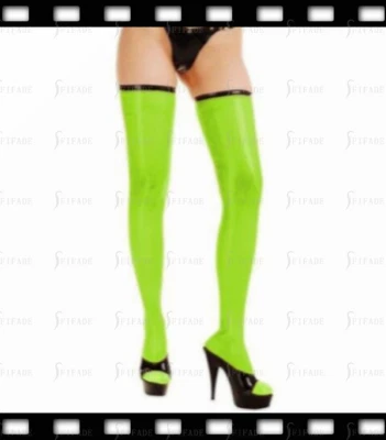 Medias de látex para mujer sexy calcetines calientes un ribete unisex personalizadas 0,4 mm I3 Foto 1 de 4