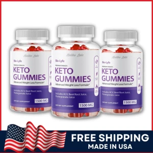 BioLyfe Keto Gummies ACV 1500mg Advanced Formula Apple Cider Vinegar Ketosis 3CT - Picture 1 of 3