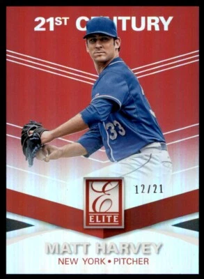2015 Panini Elite 21st Century Red Matt Harvey 12/21 New York Mets - Image 1 of 2
