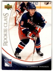 2006-07 Upper Deck Class Box Set Jarkko Immonen Rookie #21 New York Rangers