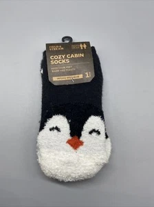 Cozy Cabin Socks Penguin Field & Stream - Infused w/ Aloe - Stocking Stuffer NWT - Picture 1 of 5