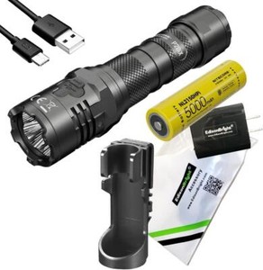 Nitecore P20iX 4000 Lumen USB rechargeable tactical flashlight with USB AC adapt