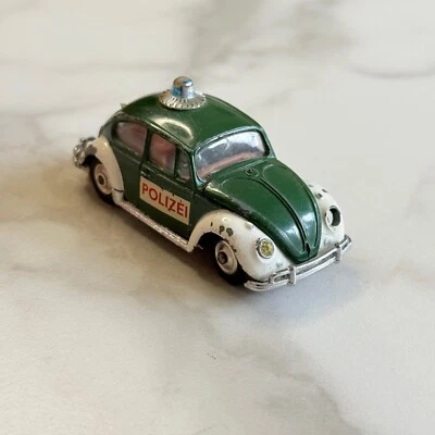 Corgi Toys No. 492 Volkswagen 1200 Saloon Polizei – Steering Siren – Used - Image 1 of 4