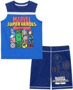 MARVEL Little Boys Hero's Tank Active Set Royal Blue Size 4 - Picture 1 of 2