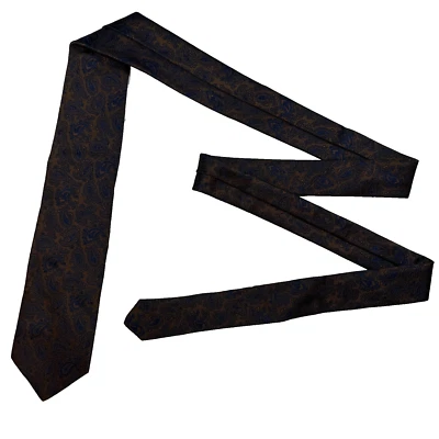 Corbata Tom James para hombre marrón cachemira toda seda hecha a mano en EE. UU. Foto 1 de 4