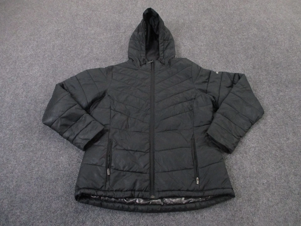 Chaqueta Columbia Mujer M Negra Puffer Forrada Térmica Exterior Acolchada Parka Foto 1 de 4
