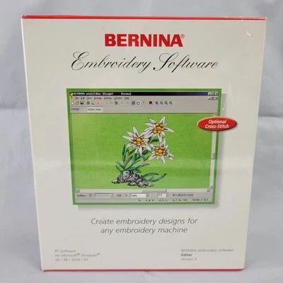 Sealed Vtg Bernina Embroidery Software EDITOR Version 3, Dongle, Serial Cable CD - Image 1 of 4