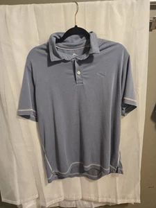 Camisa Tommy Bahama Manga Corta Para Hombre Mediana Modal/Poliéster Azul/Gris - Imagen 1 de 6