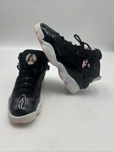 Air Jordan 6 Rings 'Black Arctic Punch Shoes YOUTH GIRLS Size 6.5Y 323399-002 - Picture 1 of 11