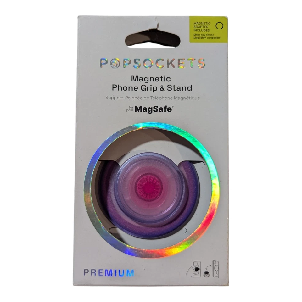 Nn9. PopSockets - MagSafe redondo PopGrip agarre y soporte para teléfono celular - Aura Foto 1 de 1