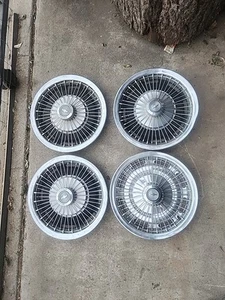 (4)1970 Chevrolet Camaro Chevelle Chevy II Hubcap Rim Wheel Cover 14" WIRE SPOKE - Bild 1 von 8
