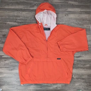 Vtg Pacific Trail Anorak Jacket Men’s L Orange Retro Windbreaker ’90s 1/2 Zip - Picture 1 of 16