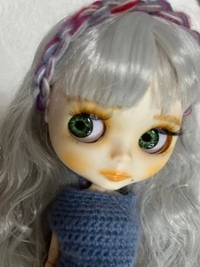 Icy Doll Custom Silver SW-4 Outfit included Long Wavy Hair 4 Eye Change Patterns - Picture 1 of 24