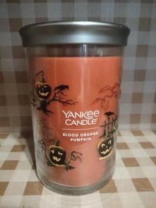 Yankee Candle BLOOD ORANGE PUMPKIN Large Tumbler Jar 2-Wick 20 oz Spicy Ginger - Picture 1 of 7