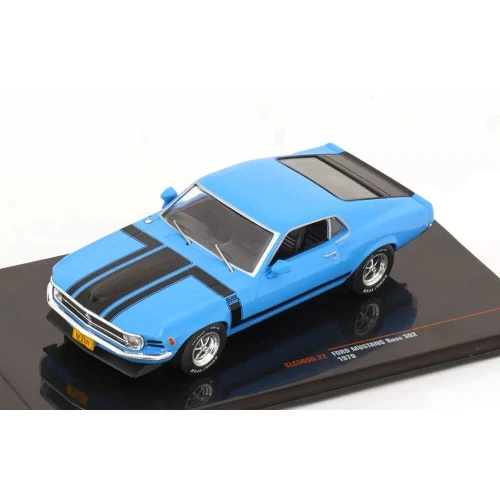 Ford Mustang Boss 302 1970 Blu Nero Lanes Ixo Clc569N 1/43 Auto Usa Blu
