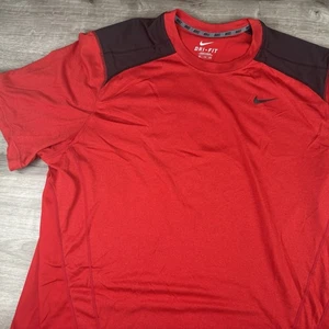 Nike Dri-Fit T-Shirt rot Gr. XXL 2XL rot mit schwarzen Schultern Activewear sportlich - Bild 1 von 15