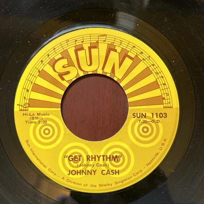 JOHNNY CASH-Hey Porter/Get Rhythm-SUN NM 45/ BEAUTIFUL COPY! Rare - vintage  - Image 1 of 4