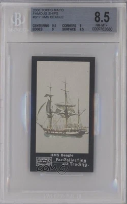 2008 Topps Mayo Ships Mini HMS Beagle #S-17 BGS 8.5 - Image 1 of 2