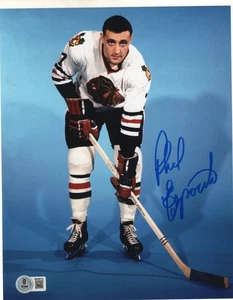 PHIL ESPOSITO SIGNED CHICAGO BLACKHAWKS 8x10 PHOTO BECKETT WITNESSED QR COA - Picture 1 of 1