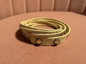 New Touchstone Crystal By Swarovski Wrap-Star Bracelet Golden NIB - Picture 1 of 4