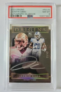 PSA 8 2023 Origins Jahmyr Gibbs Autograph - Silver Ink #RAJGI 23/49 - Picture 1 of 6