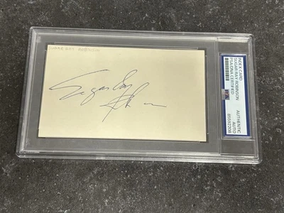 Sugar Ray Robinson Autographed Index Card GOAT BOXING HOF CHAMPION D.1989 PSA - Image 1 of 4