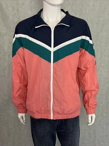 Original Use Retro Windbreaker Jacket, Multi Color, Men's Size Large NWT - Picture 1 of 16
