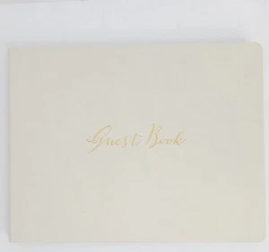 New Ivory Guest Book By Paper Destiny Papyrus LGB02 Wedding, Event Book - Picture 1 of 8