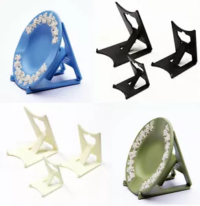 2 x Black, Ivory, Wedgwood Blue or Green : Clip Display Stands : Plate, Jasper - Picture 1 of 16