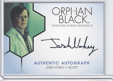 Orphan Black Season 2 Auto Card JV Josh Vokey as Scott Cryptozoic JSC
