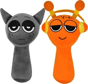 Sprunki Plush Toys,Horror Games Plushies Toy for Fans,Gray+Orange - Picture 1 of 5