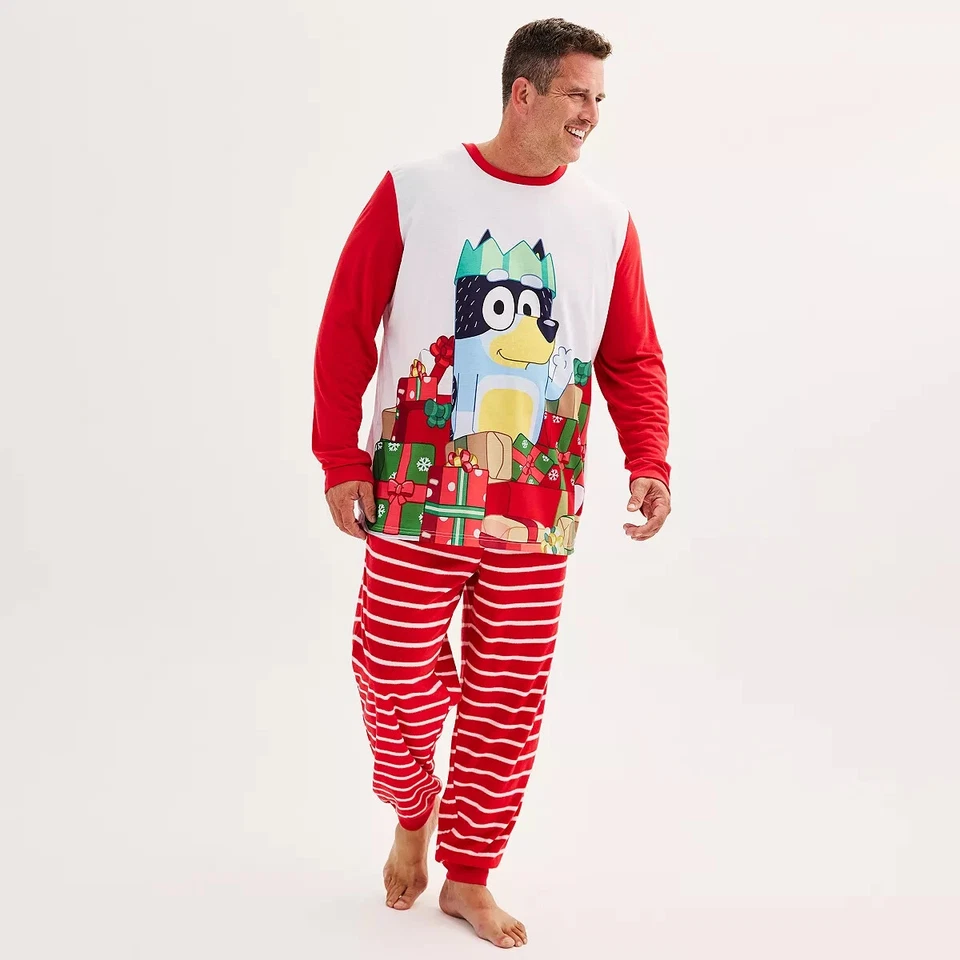 PIJAMA NAVIDAD AZUL HOMBRE Grande y Alto Talla XLT ROJO/BLANCO NUEVO CON ETIQUETA Foto 1 de 4