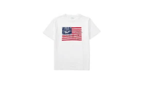Polo Ralph Lauren Boys' American Flag Graphic Tee. White. Size S (8) NWT - Picture 1 of 2