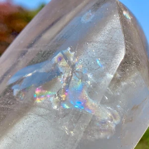 286G Rainbow!!Natural White Crystal Clear Quartz Crystal Mineral Reiki Healing - Picture 1 of 22