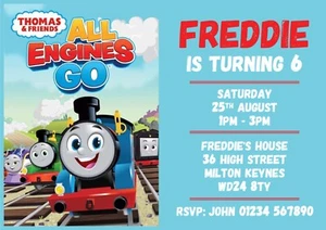 Thomas The Tank Engine Birthday Party Invitations - Personalised Digital Invite - Picture 1 of 17