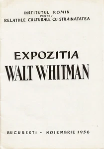 EXPOZITIA WALT WHITMAN by Chas Feinberg & M. Gheorghiu; 1956 Romanian exhibition - Picture 1 of 3