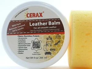 CERAX Leather Balm conditions and protects Handbags, Shoes, Clothes, Furniture.. - Picture 1 of 12