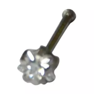 Narice Piercing Naso Acciaio Inox Brillanti Stella - Foto 1 di 4