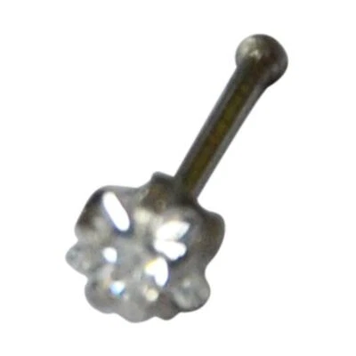 Narice Piercing Naso Acciaio Inox Brillanti Stella - Immagine 1 di 4