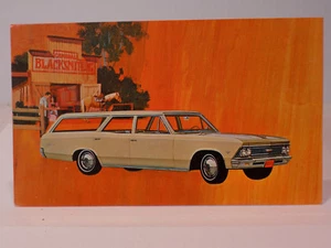 New Old Stock 1966 Chevrolet Chevelle Wagon Dealers Promo Post Card Unused - Picture 1 of 2