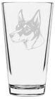 Miniature Fox Terrier Dog Themed Etched All Purpose 16oz Pint Glass