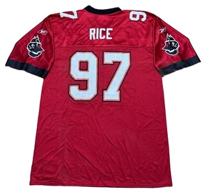 Vintage Simeon Rice Tampa Bay Buccaneers Jersey (Mens Size Large) Red Reebok NFL - Picture 1 of 10